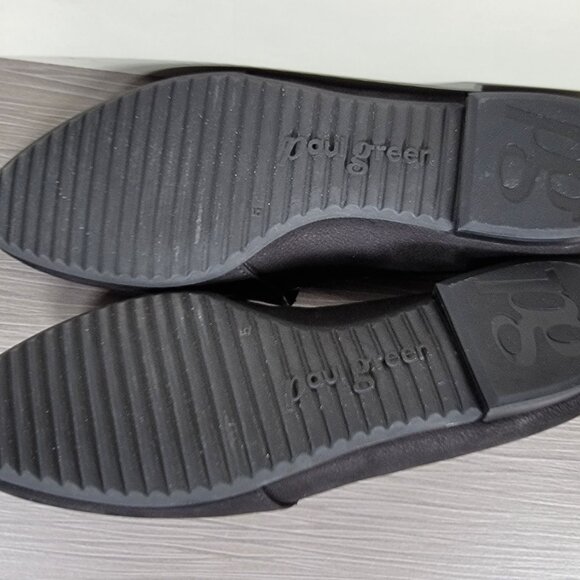 Paul Green Almond Toe Flat, Black Nubuck, Womens Size 7.5 US / 5 UK - Picture 11 of 13